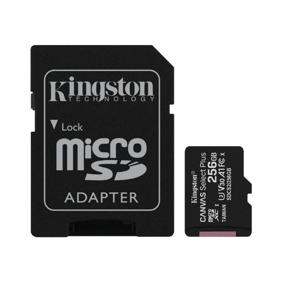  Зображення Карта пам'яті Kingston microSD  256GB C10 UHS-I R100/W85MB/s + SD 